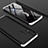 Hard Rigid Plastic Matte Finish Front and Back Cover Case 360 Degrees for Oppo A31 Silver and Black