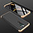 Hard Rigid Plastic Matte Finish Front and Back Cover Case 360 Degrees for Oppo A5 (2020) Gold and Black
