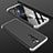 Hard Rigid Plastic Matte Finish Front and Back Cover Case 360 Degrees for Oppo A9 (2020) Silver and Black