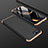Hard Rigid Plastic Matte Finish Front and Back Cover Case 360 Degrees for Oppo K1 Gold and Black