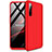 Hard Rigid Plastic Matte Finish Front and Back Cover Case 360 Degrees for Oppo K5 Red