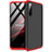 Hard Rigid Plastic Matte Finish Front and Back Cover Case 360 Degrees for Oppo K5 Red and Black