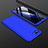 Hard Rigid Plastic Matte Finish Front and Back Cover Case 360 Degrees for Oppo R15X Blue