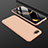 Hard Rigid Plastic Matte Finish Front and Back Cover Case 360 Degrees for Oppo R15X Gold