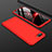 Hard Rigid Plastic Matte Finish Front and Back Cover Case 360 Degrees for Oppo R15X Red