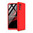 Hard Rigid Plastic Matte Finish Front and Back Cover Case 360 Degrees for Oppo Reno4 4G Red