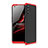 Hard Rigid Plastic Matte Finish Front and Back Cover Case 360 Degrees for Realme 7 Pro Red and Black