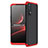 Hard Rigid Plastic Matte Finish Front and Back Cover Case 360 Degrees for Realme 7 Red and Black