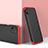 Hard Rigid Plastic Matte Finish Front and Back Cover Case 360 Degrees for Realme C11 Red and Black