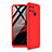 Hard Rigid Plastic Matte Finish Front and Back Cover Case 360 Degrees for Realme C15 Red