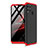 Hard Rigid Plastic Matte Finish Front and Back Cover Case 360 Degrees for Realme C15 Red and Black