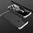 Hard Rigid Plastic Matte Finish Front and Back Cover Case 360 Degrees for Realme C3 Silver and Black