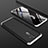 Hard Rigid Plastic Matte Finish Front and Back Cover Case 360 Degrees for Realme X2 Pro Silver and Black