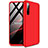 Hard Rigid Plastic Matte Finish Front and Back Cover Case 360 Degrees for Realme X2 Red