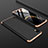 Hard Rigid Plastic Matte Finish Front and Back Cover Case 360 Degrees for Samsung Galaxy A10 Gold and Black