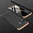 Hard Rigid Plastic Matte Finish Front and Back Cover Case 360 Degrees for Samsung Galaxy A30 Gold and Black