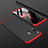 Hard Rigid Plastic Matte Finish Front and Back Cover Case 360 Degrees for Samsung Galaxy A30 Red and Black