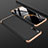 Hard Rigid Plastic Matte Finish Front and Back Cover Case 360 Degrees for Samsung Galaxy A30S Gold and Black