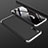 Hard Rigid Plastic Matte Finish Front and Back Cover Case 360 Degrees for Samsung Galaxy A30S Silver and Black