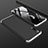Hard Rigid Plastic Matte Finish Front and Back Cover Case 360 Degrees for Samsung Galaxy A50 Silver and Black