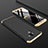 Hard Rigid Plastic Matte Finish Front and Back Cover Case 360 Degrees for Samsung Galaxy A6 (2018) Gold and Black