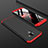Hard Rigid Plastic Matte Finish Front and Back Cover Case 360 Degrees for Samsung Galaxy A6 (2018) Red and Black
