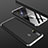 Hard Rigid Plastic Matte Finish Front and Back Cover Case 360 Degrees for Samsung Galaxy A60 Silver and Black