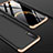 Hard Rigid Plastic Matte Finish Front and Back Cover Case 360 Degrees for Samsung Galaxy A70 Gold and Black