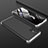 Hard Rigid Plastic Matte Finish Front and Back Cover Case 360 Degrees for Samsung Galaxy A71 5G Silver and Black