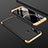 Hard Rigid Plastic Matte Finish Front and Back Cover Case 360 Degrees for Samsung Galaxy A9s Gold and Black