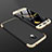 Hard Rigid Plastic Matte Finish Front and Back Cover Case 360 Degrees for Samsung Galaxy J2 Pro (2018) J250F Gold and Black