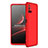 Hard Rigid Plastic Matte Finish Front and Back Cover Case 360 Degrees for Samsung Galaxy M51 Red