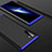 Hard Rigid Plastic Matte Finish Front and Back Cover Case 360 Degrees for Samsung Galaxy Note 10 5G Blue and Black