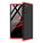Hard Rigid Plastic Matte Finish Front and Back Cover Case 360 Degrees for Samsung Galaxy Note 20 5G Red and Black