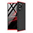 Hard Rigid Plastic Matte Finish Front and Back Cover Case 360 Degrees for Samsung Galaxy Note 20 Ultra 5G Red and Black