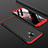 Hard Rigid Plastic Matte Finish Front and Back Cover Case 360 Degrees for Samsung Galaxy On6 (2018) J600F J600G Red and Black