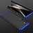 Hard Rigid Plastic Matte Finish Front and Back Cover Case 360 Degrees for Samsung Galaxy Quantum2 5G Blue and Black
