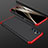 Hard Rigid Plastic Matte Finish Front and Back Cover Case 360 Degrees for Samsung Galaxy Quantum2 5G Red and Black