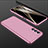 Hard Rigid Plastic Matte Finish Front and Back Cover Case 360 Degrees for Samsung Galaxy Quantum2 5G Rose Gold