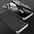 Hard Rigid Plastic Matte Finish Front and Back Cover Case 360 Degrees for Samsung Galaxy S21 5G Silver and Black