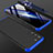 Hard Rigid Plastic Matte Finish Front and Back Cover Case 360 Degrees for Samsung Galaxy S21 Plus 5G Blue and Black