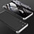 Hard Rigid Plastic Matte Finish Front and Back Cover Case 360 Degrees for Samsung Galaxy S21 Plus 5G Silver and Black