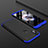 Hard Rigid Plastic Matte Finish Front and Back Cover Case 360 Degrees for Xiaomi Mi 6X Blue and Black