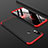 Hard Rigid Plastic Matte Finish Front and Back Cover Case 360 Degrees for Xiaomi Mi 8 Red and Black