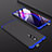 Hard Rigid Plastic Matte Finish Front and Back Cover Case 360 Degrees for Xiaomi Mi 9T Blue and Black