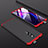 Hard Rigid Plastic Matte Finish Front and Back Cover Case 360 Degrees for Xiaomi Mi 9T Red and Black