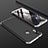 Hard Rigid Plastic Matte Finish Front and Back Cover Case 360 Degrees for Xiaomi Mi A2 Lite Silver and Black