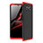 Hard Rigid Plastic Matte Finish Front and Back Cover Case 360 Degrees for Xiaomi Poco X3 NFC Red and Black