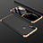 Hard Rigid Plastic Matte Finish Front and Back Cover Case 360 Degrees for Xiaomi Redmi 7 Gold and Black