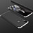 Hard Rigid Plastic Matte Finish Front and Back Cover Case 360 Degrees for Xiaomi Redmi 7 Silver and Black